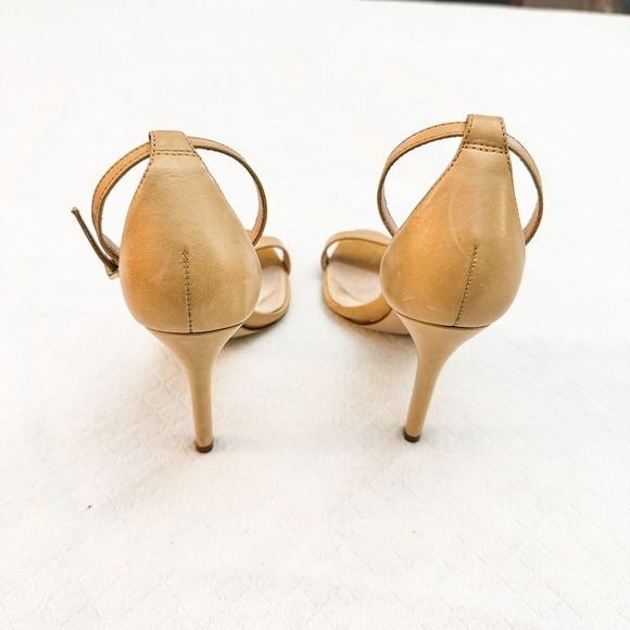 Schutz Modern Nude Ankle Strap Stiletto Heel Open Toe Sandal Size 7.5 - Picture 5 of 6